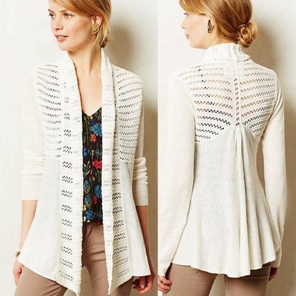 Anthropologie Sweaters - Anthropologie Visionary Pleatback Cardigan, Size M